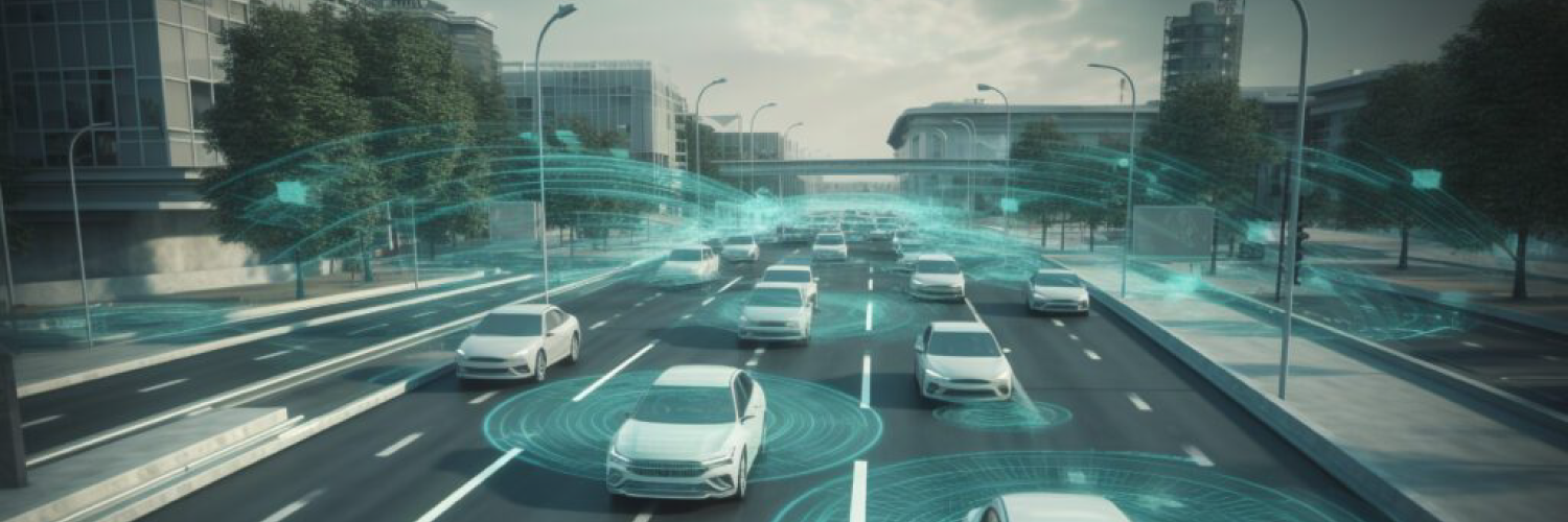 Calle vista a través de la tecnología